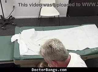 Teen Samantha Reigns bends over for monster cock in doctor's office.