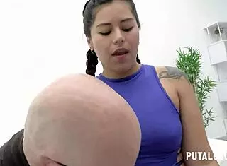 putalocura - destrozando la garganta de la sexy colombiana culona lorena s