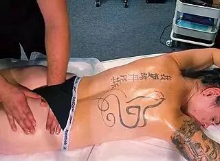 Male Masseur Make Massage For Tattoo Girl But She Wanted More And That He Give To Her.