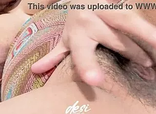 Desi Bhabhi MASTURBATES her HAIRY PUSSY with FINGERS