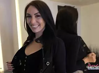 Skinny inked brunette Ashley Wolf rubs trimmed pussy and tits with vibrator?