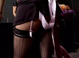 blondes in lingerie lick each other and ride big cocks for facials?