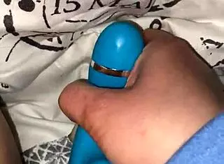 milf fucks her little 18+ pussy with dolphin vibrator