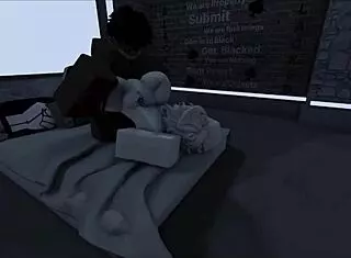 白人伪娘礼貌伺候黑人大屌