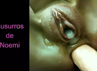 Shaved Pussy Masturbates With Dildo To Orgasm