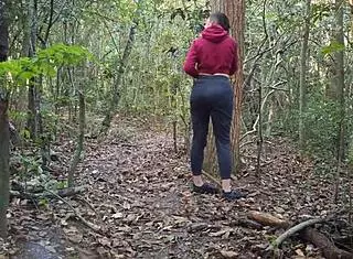 I met a stranger while naked in the woods during fantasy encounter.