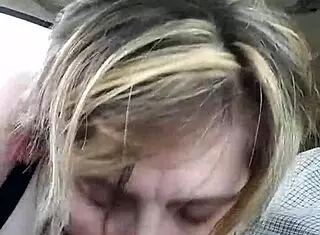 bbw wife liz giving another blow job on the road side