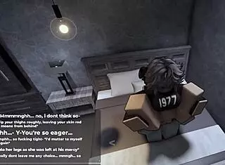 Shy roblox girl transforms into horny slut with big ass for intense sex