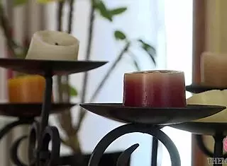 Beauty Licks Candy Nastily In Kitchen!