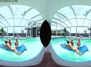 big tits foursome with pool anal?