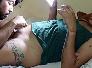 tattooing a rich pussy and she pays with an internal creampie