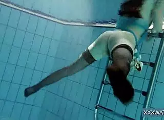 Hot Hungarian Teen 18+ Shaved Pussy Underwater In Pool With Big Tits Petra