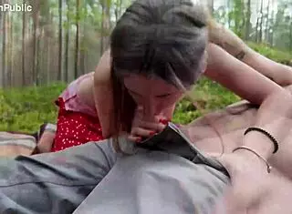 Shy Teen's Tight Ass Fucked Publicly in Forest!