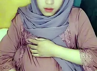 Hijab Crossdresser Masturbates Alone