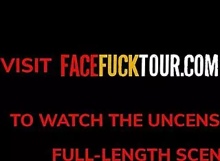 wow, this busty teen's mouth gets stretched by huge cock