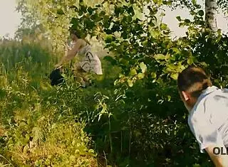 Old4k handsome old man convinces busty teen 18+ to have outdoor forest sex