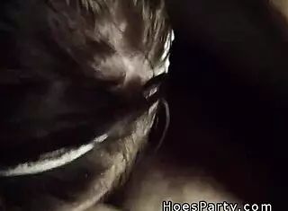 three amateurs having fun and tasting at the party