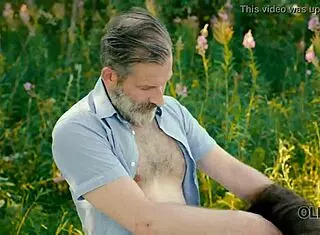 Old4k handsome old man convinces busty teen 18+ to have outdoor forest sex