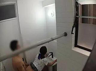 Spying On Spanish Teacher Fucking Her Lover In Public Bathroom