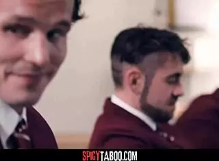 Busty Mature Teacher Gangbanged By Four Students