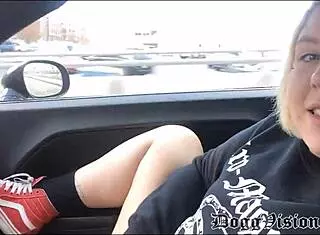 busted boyfriend catches me recording girlfriend masturbating and fingering outdoors with her chubby body