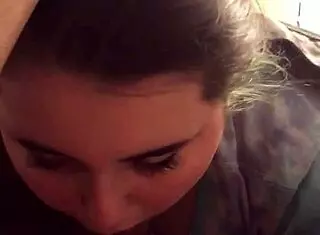 The thick married bride surprises with a deepthroat at the wedding.