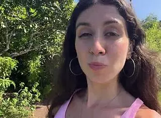 Crazy cumwalk in amazing place full of people almost caught.