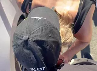 being fucked by two guys bent over the car in the desert