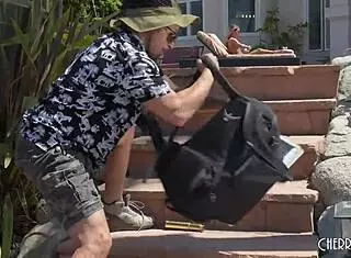 Blonde Vixen Seduces Voyeur in Pool with Blowjob Before Hardcore Fuck