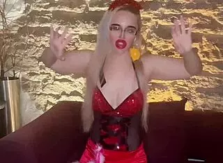 singer findom goaldigger controls song with blonde belly dancer at christmas