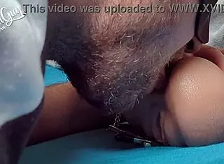 French guy dominates with tongue in ass, clamps on pussy, and dirty insults 😈