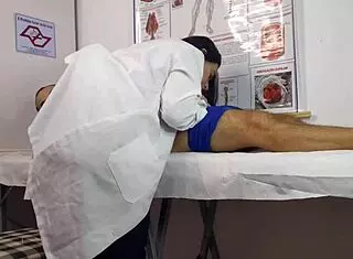 Cock rises for cute nurse!