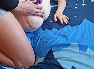 Intense pleasure from g-spot dildo orgasm