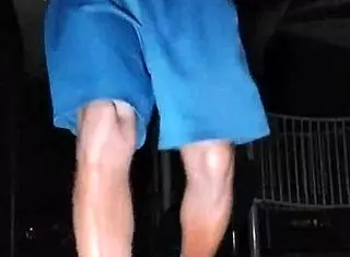 Pretty Athletic Woman Works Out in Park with Father in Law and Uncle