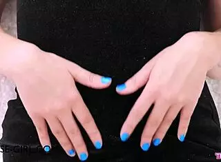 Dazzling blonde model teases.