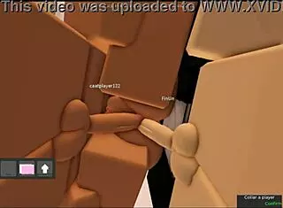 Virtual Roblox Whore Experiences Intense Gangbang With Multiple Partners!