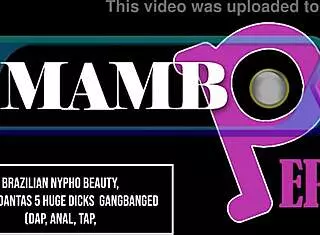 Brazilian beauty Bianca Dantas gangbanged by five huge dicks