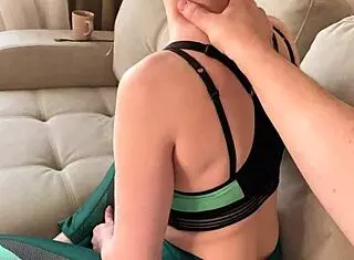 Russian Amateur Massage for Friend's Mom Turns Suggestive with Intimate Conversations