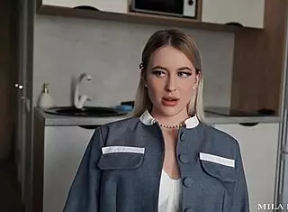 Beautiful student visits teacher for exam, gets fucked hard and cum on mouth.