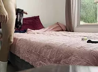 they spy on me masturbating with cousin's panties in the bathroom