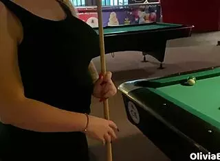 Pool game leads to public toilet slutty blowjob, want to see?