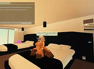 Petite Girl Deepthroats Monster Cock In Rough Roblox-Inspired Scene