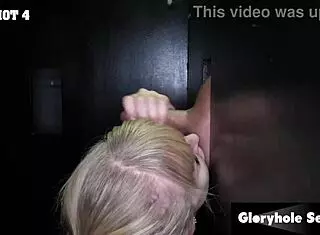gloryholesecrets - hot busty blonde milf gets titty fucked at gloryhole
