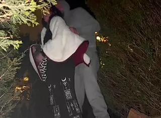 Homemade vlog featuring outdoor intimate moments with creampie