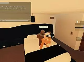 Petite Girl Deepthroats Monster Cock In Rough Roblox-Inspired Scene