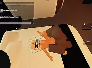 Petite Girl Deepthroats Monster Cock In Rough Roblox-Inspired Scene