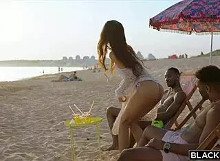 Blacked Temptress Lia Has Bbc Threesome With Coworkers