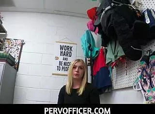 Thief teen caught in garage lets security officer bang her body