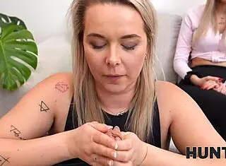 Lesbian fucks new landlord