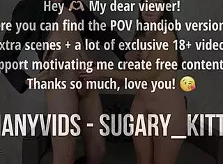 Shy Neighbor Gives Handjob To Roommate's Big Dick